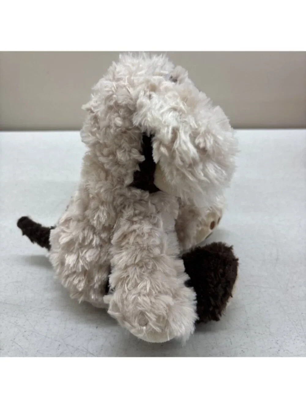 White & Brown Dog Plush Stuffed Animal Puppy Floppy Ears Soft Toy